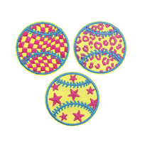 Patch brodé thermocollant en PVC style sport baseball/softball pour chapeaux, vêtements, bagages et décoration DIY