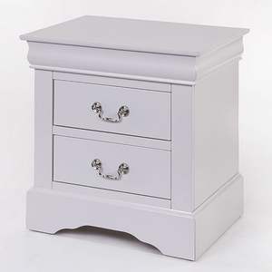 DB <b>White</b> 2-Drawer Solid Wood Nightstand Modern European Antique Minimalist <b>Bedside</b> Cabinet for Bedroom Apartment Panel Wood - Product Image 2