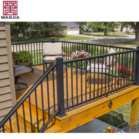 Balustrades en aluminium de jardin de villa personnalisées en usine mains courantes extérieures pour escaliers