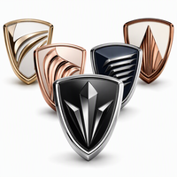 Emblème de voiture Chevron en bronze antique et argent, prix de gros, pour la décoration extérieure et la modification de véhicules