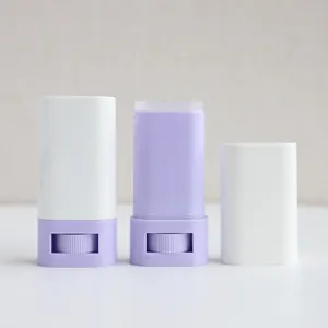 Contenitore vuoto in plastica deodorante Stick, flacone deodorante in Gel piatto da 15ml