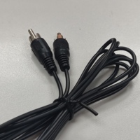 Câble RCA professionnel noir mâle-mâle avec réduction de bruit et connecteurs plaqués or pour table de mixage DJ et système audio de studio