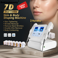 Machine 7D HIFU portable de bureau la plus vendue à double poignée pour le rajeunissement du visage en clinique esthétique