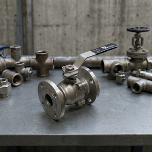 Vanne à boisseau sphérique à bride de 2 pouces en acier inoxydable SS316 avec poignée manuelle pour la régulation des fluides industriels dans les conduites de process - Product Image 2