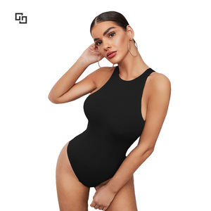 Kliou — <span class=keywords><strong>combishort</strong></span> moulant <span class=keywords><strong>pour</strong></span> femmes, combinaison débardeur noire unie, vêtements <span class=keywords><strong>pour</strong></span> dames, à la mode, été - Product Image 1