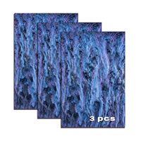 Plaques en acrylique coulé scintillant effet tourbillon, bleu violet, épaisseur 1/8 po, 8x12 pouces, 3 pièces, film protecteur double face pour L