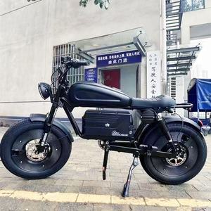 도매 48V 1500W 풀 서스펜션 전기 자전거 성인 뚱뚱한 타이어 알루미늄 합금 포크 V 브레이크 남여 공용 페달 V 브레이크 제동 - Product Image 4