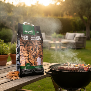 LEGUA español de alta calidad Madera dura olivo madera divide bolsa de 3kg para cocinar y fumar en su barbacoa rápido y limpio - Product Image 3