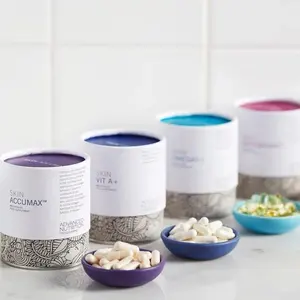 แคปซูลกระดาษบรรจุวิตามินแบบกลมกล่องกระดาษแข็งวิตามินแคปซูลเกรดอาหารหลอดบรรจุภัณฑ์กระดาษเพื่อสุขภาพ - Product Image 6