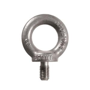 Perno de Ojo de Acero Inoxidable Forjado con Certificación CE DIN 580 AISI 304, Pernos de Cabeza Cilíndrica (Roscas M3 M4), Acabado Zincado Industrial - Product Image 1