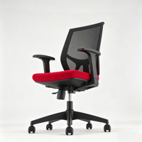 Chaise de bureau économique et commerciale personnalisée avec accoudoirs de remplacement, chaises de réunion d'entreprise avec base pivotante