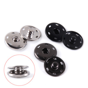 Fabrika doğrudan satış bakır gizli Metal tabanca renkli gümüş ve siyah palto ve ceket basın el-dikili giysi düğmeleri - Product Image 1