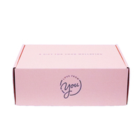 Caja plegable corrugada personalizada de bosques, cajas de embalaje de envío rosa para pequeñas empresas