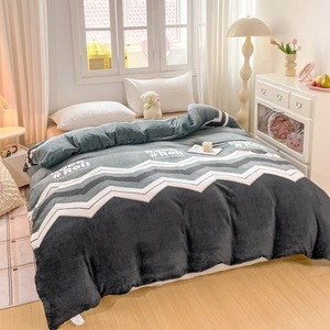 <span class=keywords><strong>Copripiumino</strong></span> Invernale in Pile Corallo per Studenti, <span class=keywords><strong>Copripiumino</strong></span> Monofacciale in Peluche di Pile Latte, Spesso e ad Alta Densità - Product Image 1