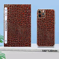 FONLYU 3D Timsah Desenli Dekoratif Çıkartmalar Cep Telefonu Film Kesme Makinesi Cep Telefonu Arka Kapak Koruyucu Cilt