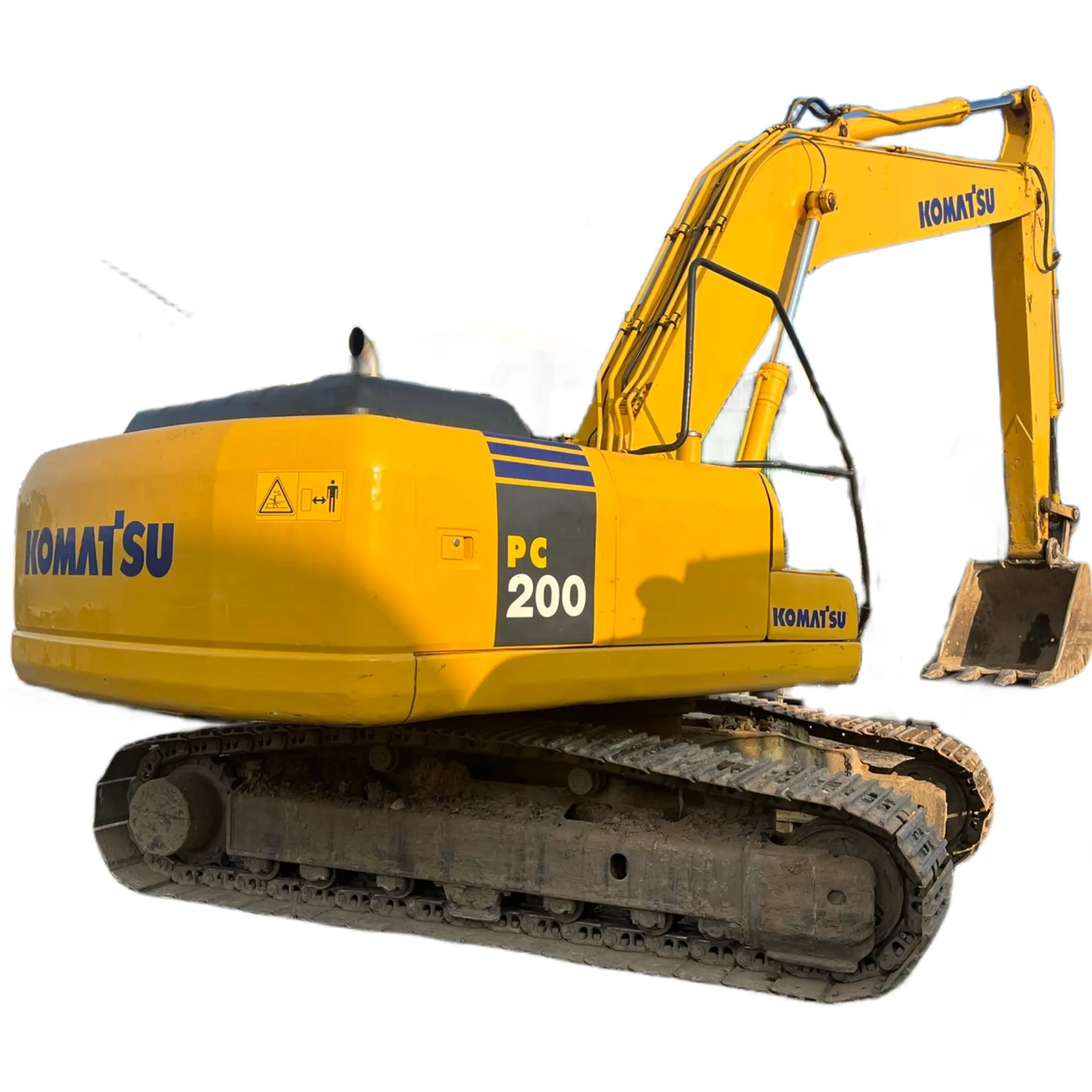 Ünlü kullanılan inşaat ekipmanları hidrolik ağır makine Komatsu PC200-7 ekskavatör ücretsiz kargo