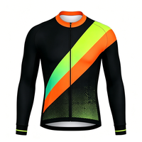 Maillot de cyclisme à manches longues pour homme, imprimé sur mesure, OEM, polyester respirant, extensible dans quatre directions, séchage rapide