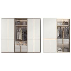 Ensemble de meubles de garde-robe sur mesure au design moderne, pour la maison, l'hôtel, la chambre à coucher, porte en verre, garde-robe en bois, dressing - Product Image 2