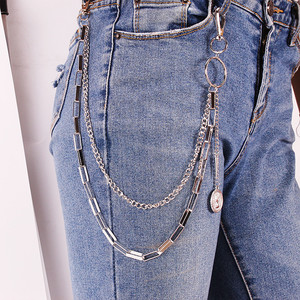 Unisex Waist <b>Chain</b> Silver Geometric Zinc Alloy Nightclub Fashion Body <b>Chain</b> for Men Women - Product Image 2