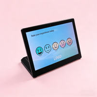Dispositivo de Satisfacción del Cliente Smileyrate Happy or Not para Mostrador, Sistema de Calificación de Calidad de Servicio de 10.1 Pulgadas con Software