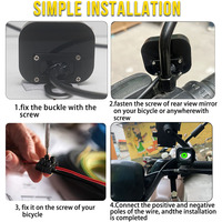 Nouvelle lampe LED Devil Eye étanche pour extérieur avec contrôle par application, 12-36V, multi-modes, pour rétroviseur de vélos électriques et motos