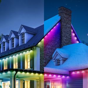 ไฟ LED อัจฉริยะสำหรับภายนอกอาคาร ติดตั้งถาวรสำหรับคริสต์มาส ควบคุมผ่าน Wifi, แอพ, รีโมท และเสียง ปรับความสว่างได้ เหมาะสำหรับตกแต่งวันหยุดติดผนัง - Product Image 3