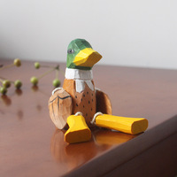 Petit canard en bois Figurine Vintage bois canards pour la décoration de la maison Souvenir de Pâques gravure sur bois cadeau