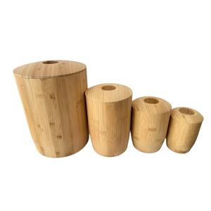 Urne commémorative pour animaux de compagnie en bambou écologique de luxe pour chiens et chats, conteneur portable pour cendres et fleurs séchées - Product Image 2