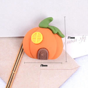 จี้เรซิ่นรูปบ้านฟักทองโคมไฟฮาโลวีน CHENXI ทำมือ ด้านหลังแบน สำหรับงาน DIY อุปกรณ์ตกแต่งเรซิ่นสำหรับกิ๊บติดผมรูปผี - Product Image 3