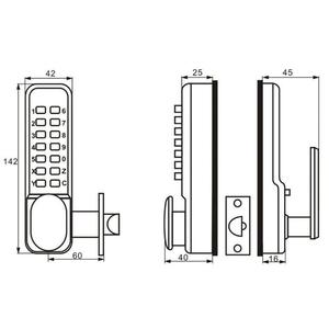 防水外门锁密码智能塞拉杜拉户外街道花园门锁 - Product Image 5