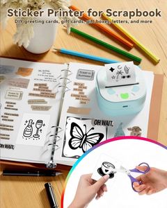 Portable for Thermal <b>Printer</b> 57mm Mini Pocket Inkless 203dpi 1300mAh Battery Stock Study Notes Photo Gifts <b>Sticker</b> Making - Product Image 2