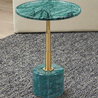 Nature Marbre Nordique Luxe Moderne Salontafel Couchtisch Top End Coffes Table Ensemble Canapé Côté Table Basse Ronde En Verre