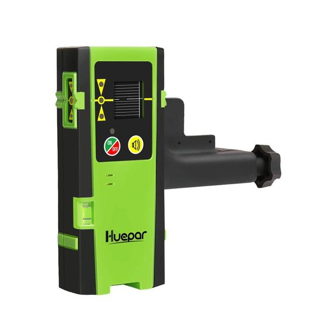 Huepar Digital Laser Detector LR-6RG,for Pulsing Line Lasers up to 200ft,,LED Displays,Red and Green Beams Laser Level Receiver