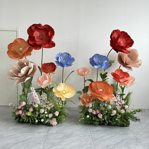 高品质巨型纸花人造花婚礼活动派对装饰巨型罂粟花 - Product Image 3
