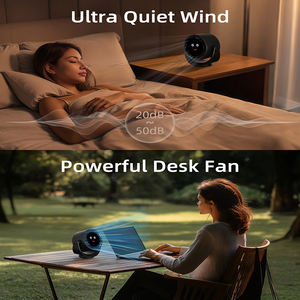 Mini Portable <b>Desk</b> Equipment <b>Small</b> <b>Fan</b> Digital Display Screen Mini Table Portable <b>Fans</b> 4000mAh Usb Rechargeable <b>Fan</b> - Product Image 5
