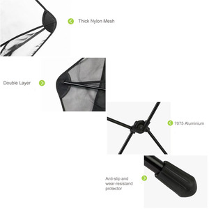 Silla plegable de aluminio para acampar, sillón portátil para <span class=keywords><strong>playa</strong></span>, senderismo, pesca, jardín - Product Image 5