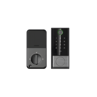 Kunci Pintar Sidik Jari Keamanan Tinggi Vertexis, Paduan Aluminium, Aplikasi Tuya TTlock, WiFi, Tipe-C, Tanpa Kunci, Pintu Kaca, Kelas C