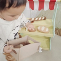 Juego de juguete de cesta de pan para juego de simulación, 6 uds., comida de panadería de simulación para niños, juego de rol de cocina, juguetes educativos para niños pequeños
