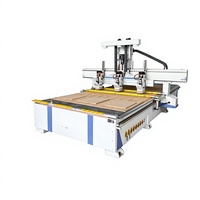 Machine de gravure CNC à trois têtes 2040 pour le travail du bois, équipement de nesting pour panneaux, meubles et portes d'armoires