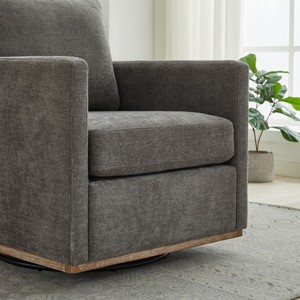 Fauteuil d'appoint pivotant ergonomique moderne carré de 30,7 pouces, rembourré, confortable à 360°, pour salon, chambre, appartement, maison - Product Image 5