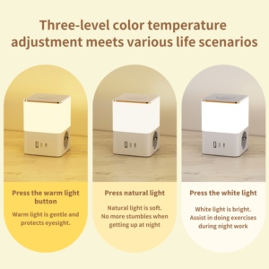 2026 Nightlight Socket Desk Lamp Socket 2 Outlets Power Strip Multi-Function European EU/Germany Touch <b>Switch</b> with <b>USB</b> - Product Image 5
