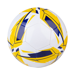 Balón de fútbol de PVC CJ Sports duradero azul amarillo tamaño 5 350-370g para todas las edades entrenamiento de recreación y partidos hecho en Vietnam - Product Image 3