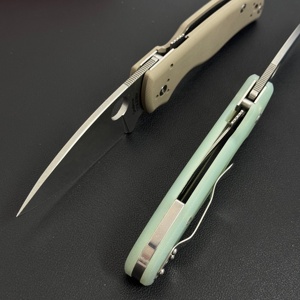 Cuchillo Plegable SPY C229 con Hoja S30V y Mango G10/Flax, Cuchillo Táctico de Supervivencia para Campismo, Caza y Pesca - Product Image 4