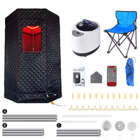 Kit Sauna uap basah kecantikan portabel, Kit Sauna uap basah Spa seluruh tubuh Modern untuk relaksasi rumah