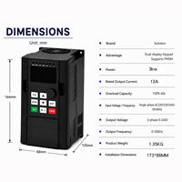 Variateur de fréquence monophasé Sulinkon 780 3 S1 15kW 220V IP20