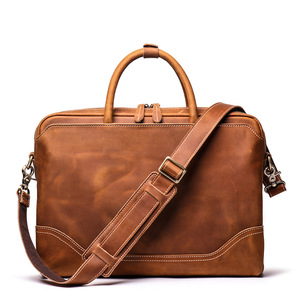 Nouvelles Délices d'Automne : Sac à Bandoulière Portable pour Homme en Cuir de Vachette Véritable, Style Vintage Décontracté, 15 Pouces - Product Image 3