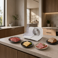 Trancheuse à viande électrique pliable, machine à découper la viande 150W, appareil de découpe alimentaire pour la viande de bœuf