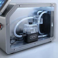 OCOCOO Kompakte Integrierte Pumpen-Reservoir-Kombination mit Anschlussnippeln Hochtransparenter PMMA-Tank für ITX PC-Kühlung