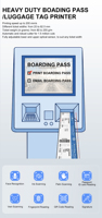 Kiosque automatique d'impression de carte d'embarquement de bagages d'aéroport de libre service
