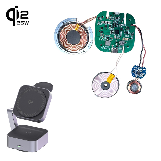 Qi2 25W 3in1 Certified Magnetic Wireless Charger Fast Charging 3in1 Wireless Charger 25W 5W 3W Qi2.2 Customization